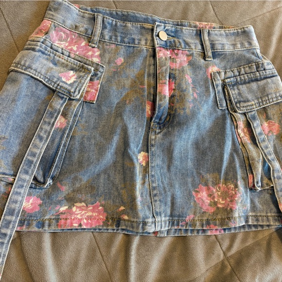 Denim - Floral Denim Women's Jeans